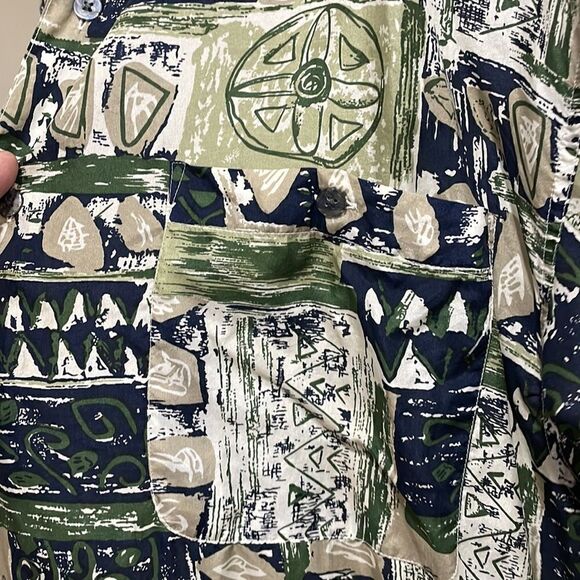 NWOT Summa Button Down Short Sleeve Shirt.  Size L large 100% silk - Picture 5 of 8